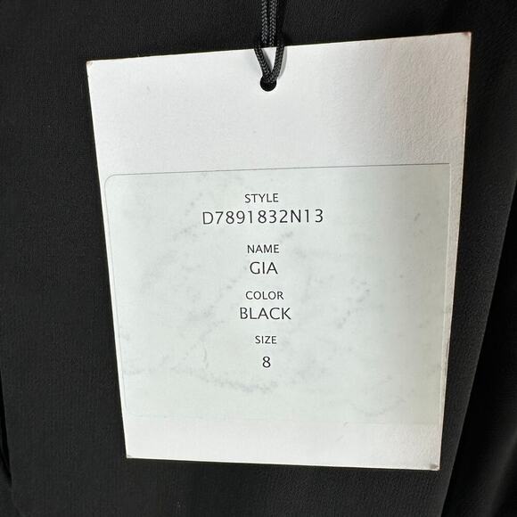 Diane Von Furstenberg DVF Gia Black Ruffle Skirt Cocktail Dress Size 8 Formal - Picture 4 of 13